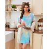 imageEkouaer Nightgowns for Women Cotton Sleepshirts Short Sleeve Nightshirt Tshirt Night Gown Casual Sleepdress Comfy NightdressPink Tie Dye