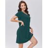 imageEkouaer Womens Nightgown Cotton Nightshirts Short Sleeve Sleep Shirt with Chest Pocket Crewneck Nightdress SXXLBlue Green