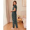 imageEkouaer Womens Pajama Sets Short Sleeve Lounge Sets for Women Printed Jogger Pajama Set 2 Piece Pj Sets With Pockets SXXLDark Grey Star