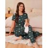imageEkouaer Womens Pajama Sets Short Sleeve Lounge Sets for Women Printed Jogger Pajama Set 2 Piece Pj Sets With Pockets SXXLDark Grey Star
