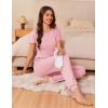 imageEkouaer Womens Pajama Sets Short Sleeve Lounge Sets for Women Printed Jogger Pajama Set 2 Piece Pj Sets With Pockets SXXLPink
