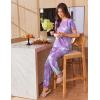 imageEkouaer Womens Pajama Sets Short Sleeve Lounge Sets for Women Printed Jogger Pajama Set 2 Piece Pj Sets With Pockets SXXLPurple Tiedye