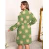 imageEkouaer Womens Plus Size Robe Waffle Knit Bathrobe Short Lightweight Kimono Robes with Pockets Maternity Robe 1x5xGreen Floral