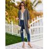 imageEkouaer Zipper Robes for Women 34 Sleeves Lightweight House Coat Zip Up Bathrobe Soft Nightgown with Pockets S3XLDeep Gray
