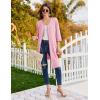 imageEkouaer Zipper Robes for Women 34 Sleeves Lightweight House Coat Zip Up Bathrobe Soft Nightgown with Pockets S3XLPink