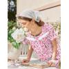 imageEkouaer Nightgown for Women Cotton Long Night Gown Short Sleeve Nightdress with Pockets Button Sleepshirt Soft SleepwearPink Florals