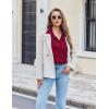 imageEkouaer Pajama for Women Set Short Sleeve Button Down Pajamas Sets Soft Lounge Sets for Women Sleepwear PJSWine Red