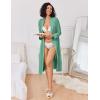 imageEkouaer Kimono Robes for Women Long Lightweight Knit Bathrobe Shawl Soft Sleepwear Casual Ladies Loungewear SXXLCeladon Green