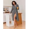 imageEkouaer Kimono Robes for Women Long Lightweight Knit Bathrobe Shawl Soft Sleepwear Casual Ladies Loungewear SXXLDark Gray