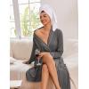 imageEkouaer Kimono Robes for Women Long Lightweight Knit Bathrobe Shawl Soft Sleepwear Casual Ladies Loungewear SXXLDark Gray