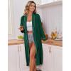 imageEkouaer Kimono Robes for Women Long Lightweight Knit Bathrobe Shawl Soft Sleepwear Casual Ladies Loungewear SXXLDark Green