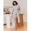 imageEkouaer Kimono Robes for Women Long Lightweight Knit Bathrobe Shawl Soft Sleepwear Casual Ladies Loungewear SXXLLight Gray