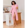 imageEkouaer Kimono Robes for Women Long Lightweight Knit Bathrobe Shawl Soft Sleepwear Casual Ladies Loungewear SXXLPink