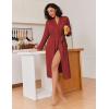 imageEkouaer Kimono Robes for Women Long Lightweight Knit Bathrobe Shawl Soft Sleepwear Casual Ladies Loungewear SXXLWine Red