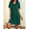 imageEkouaer Women Zipper Robes Short Sleeves Housecoat Lightweight Bathrobes Zip Up Robe Casual Nightgown with Pockets S2XLLake Green