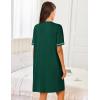 imageEkouaer Women Zipper Robes Short Sleeves Housecoat Lightweight Bathrobes Zip Up Robe Casual Nightgown with Pockets S2XLLake Green