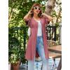 imageEkouaer Women Zipper Robes Short Sleeves Housecoat Lightweight Bathrobes Zip Up Robe Casual Nightgown with Pockets S2XLPurple Gray Red