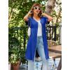 imageEkouaer Women Zipper Robes Short Sleeves Housecoat Lightweight Bathrobes Zip Up Robe Casual Nightgown with Pockets S2XLSky Blue