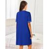 imageEkouaer Women Zipper Robes Short Sleeves Housecoat Lightweight Bathrobes Zip Up Robe Casual Nightgown with Pockets S2XLSky Blue