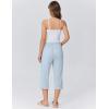 imageEkouaer Womens Pajamas Pants Capri Pj Bottoms with Pockets Comfy Drawstring Printed Lounge Soft Sleep PantsBlue Stars