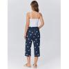 imageEkouaer Womens Pajamas Pants Capri Pj Bottoms with Pockets Comfy Drawstring Printed Lounge Soft Sleep PantsButterfly