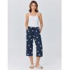 imageEkouaer Womens Pajamas Pants Capri Pj Bottoms with Pockets Comfy Drawstring Printed Lounge Soft Sleep PantsButterfly