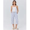 imageEkouaer Womens Pajamas Pants Capri Pj Bottoms with Pockets Comfy Drawstring Printed Lounge Soft Sleep PantsClear Blue Dogs