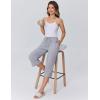 imageEkouaer Womens Pajamas Pants Capri Pj Bottoms with Pockets Comfy Drawstring Printed Lounge Soft Sleep PantsGrey