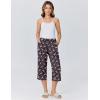 imageEkouaer Womens Pajamas Pants Capri Pj Bottoms with Pockets Comfy Drawstring Printed Lounge Soft Sleep PantsPink Birds
