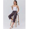 imageEkouaer Womens Pajamas Pants Capri Pj Bottoms with Pockets Comfy Drawstring Printed Lounge Soft Sleep PantsPink Birds