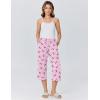 imageEkouaer Womens Pajamas Pants Capri Pj Bottoms with Pockets Comfy Drawstring Printed Lounge Soft Sleep PantsPink Dogs