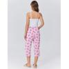 imageEkouaer Womens Pajamas Pants Capri Pj Bottoms with Pockets Comfy Drawstring Printed Lounge Soft Sleep PantsPink Dogs
