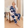 imageEkouaer Pajamas Womens Long Sleeve Sleepwear Soft Button Down Loungewear Pjs Lounge Set Nightwear XSXXLFloral Navy Pink