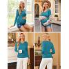 imageEkouaer Womens Maternity Shirts Long Sleeve 3 Packs Pregnancy VNeck Clothes Side Ruched Blouse Tops for Mama SXXLBlackDark GreenTeal
