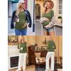 imageEkouaer Womens Maternity Shirts Long Sleeve 3 Packs Pregnancy VNeck Clothes Side Ruched Blouse Tops for Mama SXXLLight GreyBlackArmy Green