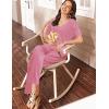 imageEkouaer Womens 2 Piece Lounge Set Casual Summer Outfits Ribbed Short Sleeve ampamp Wide Leg Pants Matching Set for Travel HomeHot Pink