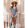 imageEkouaer Womens 2 Piece Lounge Set Casual Summer Outfits Ribbed Short Sleeve ampamp Wide Leg Pants Matching Set for Travel HomeRoyal Blue
