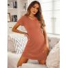 imageEkouaer 2 Pack Nightgowns for Women Sleepshirt Short Sleeve Night Shirts Soft Sleep Shirt Dress Classic Nightdress SXXLFlowercaramel