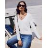 imageEkouaer 3 Pack Long Sleeve Shirts for Women V Neck T Shirt Fall Casual Tops Basic Base Layer Undershirts Tees 2025 SXXLBlackWhiteHot Pink