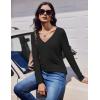 imageEkouaer 3 Pack Long Sleeve Shirts for Women V Neck T Shirt Fall Casual Tops Basic Base Layer Undershirts Tees 2025 SXXLBlackWine RedCaramel