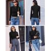 imageEkouaer 3 Pack Mock Turtlenecks Tops for Women Long Sleeve Ribbed Shirts Thermal Slim Fit Undershirts Soft Sweater SXXLBlackBlueRed