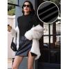 imageEkouaer 3 Pack Mock Turtlenecks Tops for Women Long Sleeve Ribbed Shirts Thermal Slim Fit Undershirts Soft Sweater SXXLBlackWhiteGray