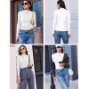 imageEkouaer 3 Pack Mock Turtlenecks Tops for Women Long Sleeve Ribbed Shirts Thermal Slim Fit Undershirts Soft Sweater SXXLBlackWhiteGray
