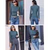 imageEkouaer 3 Pack Mock Turtlenecks Tops for Women Long Sleeve Ribbed Shirts Thermal Slim Fit Undershirts Soft Sweater SXXLBlackWhiteHaze Blue