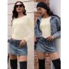 imageEkouaer Long Sleeve Shirts for Women 3 Pack Scoop Neck Fitted Tops Thermal Undershirt Stretch Base Layer Soft Tee XSXXLBlackBeigeWhite