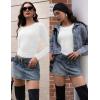 imageEkouaer Long Sleeve Shirts for Women 3 Pack Scoop Neck Fitted Tops Thermal Undershirt Stretch Base Layer Soft Tee XSXXLBlackLight GrayWhite