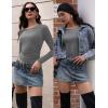 imageEkouaer Long Sleeve Shirts for Women 3 Pack Scoop Neck Fitted Tops Thermal Undershirt Stretch Base Layer Soft Tee XSXXLBlackNavy BlueGray