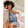 imageEkouaer Nightgown for Women Sleeveless Sleepwear Lightweight Racerback Sleep Shirt Pleated V Neck Night Dress Short ChemiseBlue Tie Dye