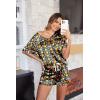 imageEkouaer Silk Pajama for Women Short Sleeve Satin Pj Set Two Piece Soft Sleepwear Loungewear SXXLBlack Pumpkin  Spider Web