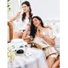 imageEkouaer Silk Pajama for Women Short Sleeve Satin Pj Set Two Piece Soft Sleepwear Loungewear SXXLWhite